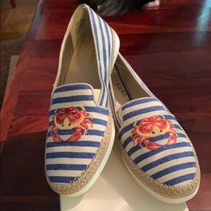 Anne Klein blue&white espadrille flex sole size 9